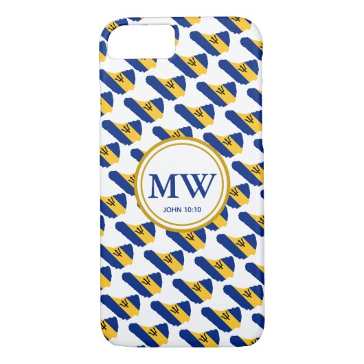 Stijlvol BARBADOS Abundant Life Monogram Samsung Case-Mate iPhone Case (Achterkant)