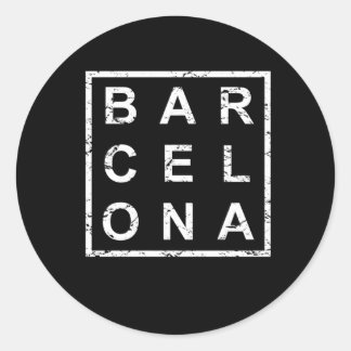 Stijlvol Barcelona Spanje Ronde Sticker