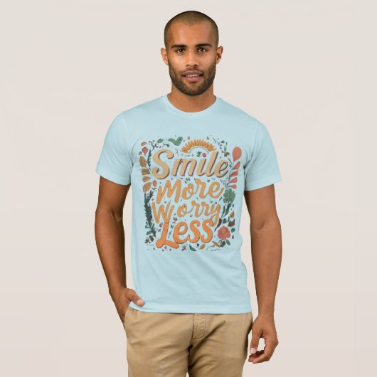 Stijlvol basic lichtblauw T-shirt (Voorkant volledig)