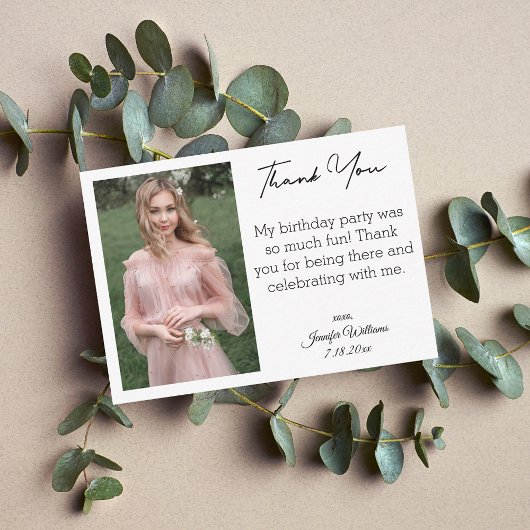 stijlvol bedankt, liefje 16 foto notitiekaartje