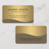 Stijlvol bedrijf / Gold Metallic Visitekaartje (Voorkant / Achterkant)