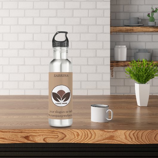 Stijlvol bedrijf | Mocha Mousse | Custom Waterfles