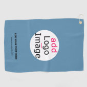 Stijlvol bedrijfspromo -  stofblauw golfhanddoek (Horizontaal)
