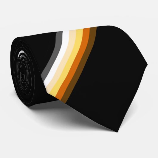 Stijlvol Beer Pride Flag Black Stropdas (Opgerold)