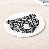 Stijlvol Beer Ronde Kartonnen Onderzetter (Gebogen)