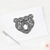 Stijlvol Beer Vierkante Sticker (Envelop)