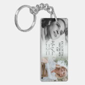 Stijlvol begrafenismonument in liefhebbend geheuge sleutelhanger (Voorkant Links)