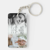 Stijlvol begrafenismonument in liefhebbend geheuge sleutelhanger (achterkant)