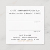 Stijlvol beige Geometric Pattern Klantverwijzing Aanbevelingskaartje (Achterkant)