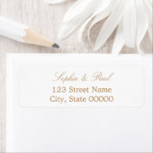 Stijlvol beige White Return Address Label (Insitu)