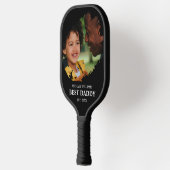 Stijlvol bekrast effect foto | Gepersonaliseerd Pickleball Paddle (Links)