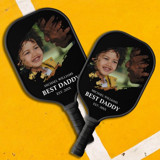 Stijlvol bekrast effect foto | Gepersonaliseerd Pickleball Paddle