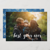 Stijlvol Best jaar ooit Volledige foto Kerstmis Feestdagenkaart (Voorkant / Achterkant)