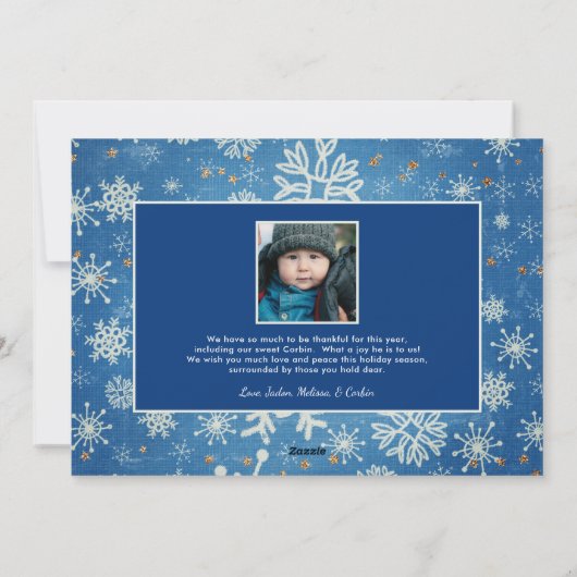 Stijlvol beste jaar ooit Full Photo Kerstmis Feestdagenkaart (Achterkant)