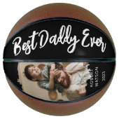Stijlvol beste papa ooit geborsteld effect foto basketbal (Voorkant)