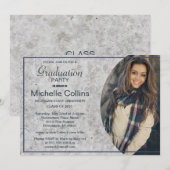 Stijlvol betonnen Afstuderen Kaart (Voorkant / Achterkant)