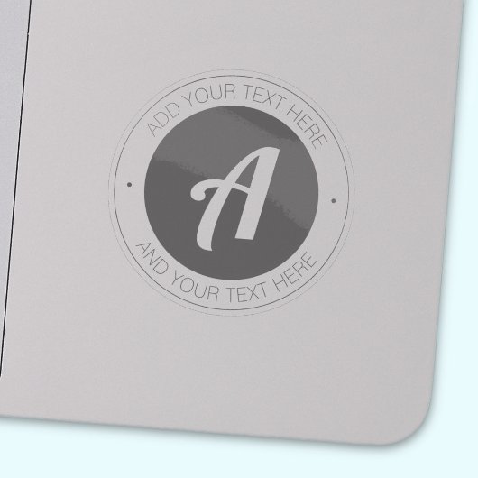 Stijlvol bewerkbaar monogram of voeg je eigen Logo Sticker