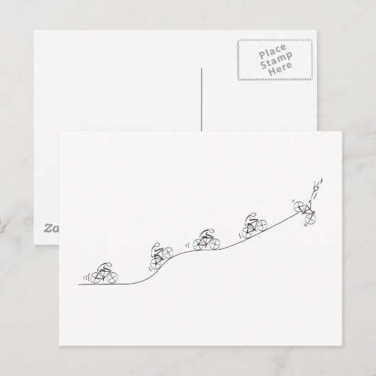 Stijlvol bicyclisch ontwerp briefkaart (Voorkant / Achterkant)