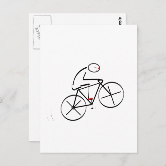 Stijlvol bicyclisch ontwerp briefkaart (Voorkant / Achterkant)
