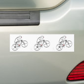 Stijlvol bicyclisch ontwerp bumpersticker (Op auto)