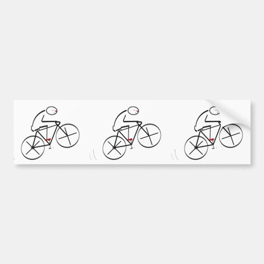 Stijlvol bicyclisch ontwerp bumpersticker (Voorkant)