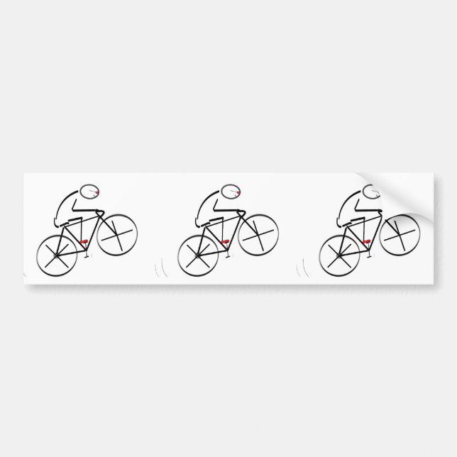 Stijlvol bicyclisch ontwerp bumpersticker (Voorkant)