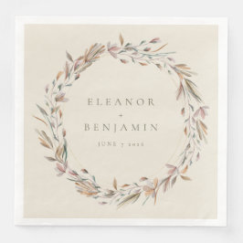 Stijlvol bijtend aardeachtig botanisch huwelijk servet