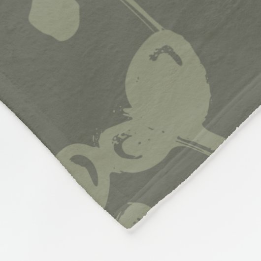 Stijlvol bijtend botanisch groengepersonaliseerd fleece deken (Hoek)