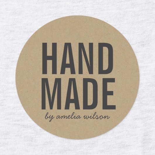 Stijlvol, bijtend handgemaakt voor Faux Kraft Labels (Design 1)