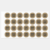 Stijlvol, bijtend handgemaakt voor Faux Kraft Labels (Vel)