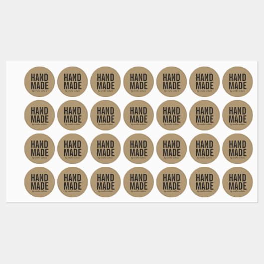 Stijlvol, bijtend handgemaakt voor Faux Kraft Labels (Vel)