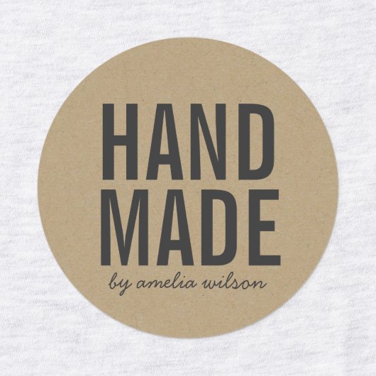 Stijlvol, bijtend handgemaakt voor Faux Kraft Labels (Design 2)