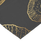 Stijlvol Black Gold Seashells Pattern Medium Tafelloper (Hoek)