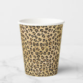 Stijlvol blad afdrukken Wild Safari Oerwoud Dierli Papieren Bekers (Voorkant)