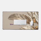 Stijlvol bladgoud bureaumat (Keyboard & Muis)