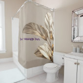 Stijlvol bladgoud douchegordijn (In situ)