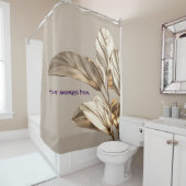Stijlvol bladgoud douchegordijn (In situ)