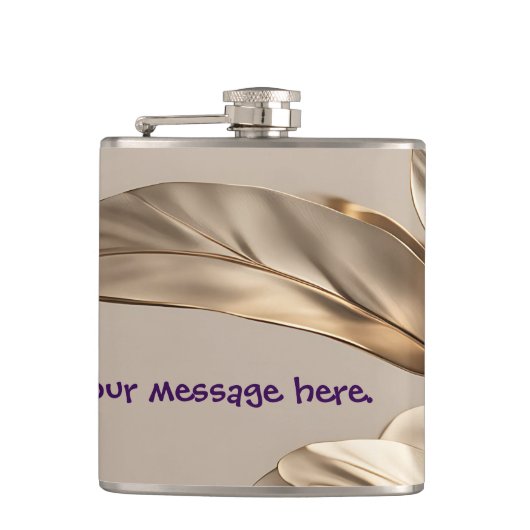 Stijlvol bladgoud heupfles (Voorkant)