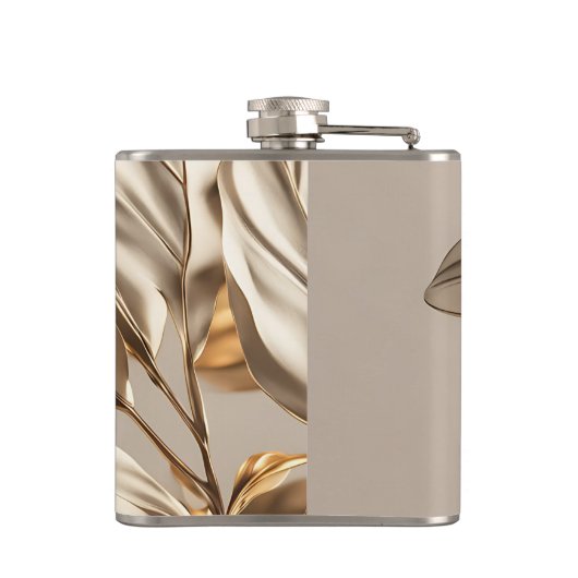 Stijlvol bladgoud heupfles (Achterkant)
