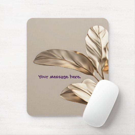 Stijlvol bladgoud muismat (Met muis)