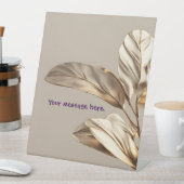 Stijlvol bladgoud reclamebord met voetstuk (Insitu)