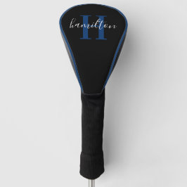 Stijlvol Blauw Aangepast monogram Naam Initiaal Golfheadcover
