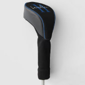 Stijlvol Blauw Aangepast monogram Naam Initiaal Golfheadcover (Schuin)