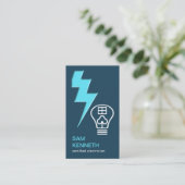 Stijlvol blauw bliksemblok voor licht visitekaartje (Staand voorkant)