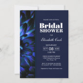 Stijlvol Blauw Bloemen Vrijgezellenfeest Kaart (Voorkant)