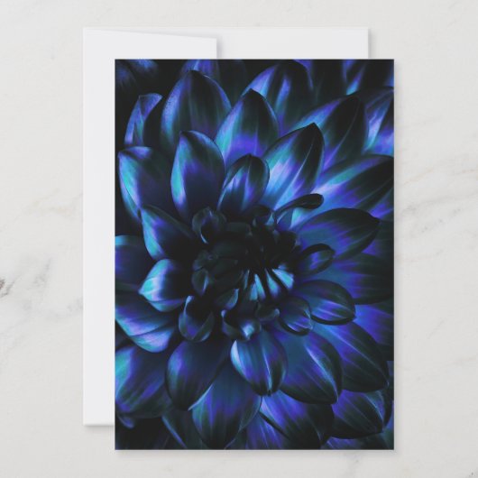 Stijlvol Blauw Bloemen Vrijgezellenfeest Kaart (Achterkant)