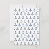 Stijlvol blauw Bloemig Nautisch Jongen baby shower Kaart (Achterkant)