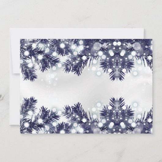 Stijlvol blauw bloemlammerfeest kaart (Achterkant)