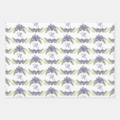 Stijlvol blauw Columbine Floral Waterverf Inpakpapier Vel (Voorkant)