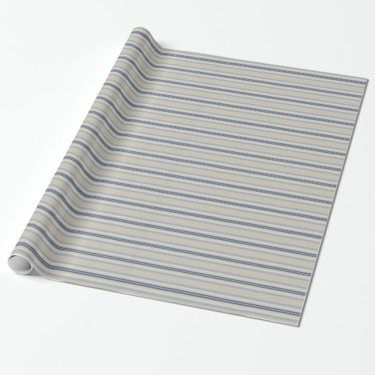 Stijlvol blauw- en artikelstrippapier cadeaupapier (Uitgerold)